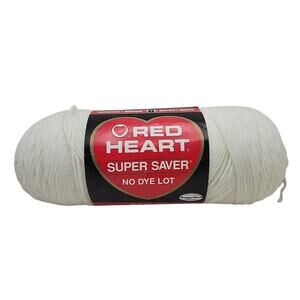 Red Heart Super Saver Yarn Soft White 8 Oz Skein E300 0316 Acrylic 4 Worsted
